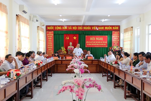 Đoàn thẩm định nông thôn mới tỉnh Trà Vinh thẩm định xã đạt chuẩn Nông thôn mới nâng cao năm 2022 đối với xã Long Hữu và xã Trường Long Hòa.