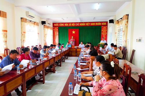 Thị xã Duyên Hải tập huấn công tác lấy ý kiến cử tri về chủ trương thành lập 2 phường Dân Thành và Trường Long Hòa