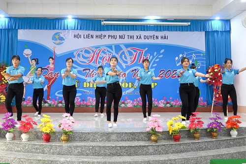 Hội LHPN thị xã Duyên Hải tổ chức hội thi Dân vũ thể thao “Vũ điệu khỏe, đẹp” năm 2023