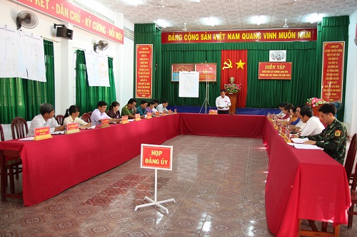 Diễn tập chiến đấu xã Trường Long Hòa trong khu vực phòng thủ năm 2022